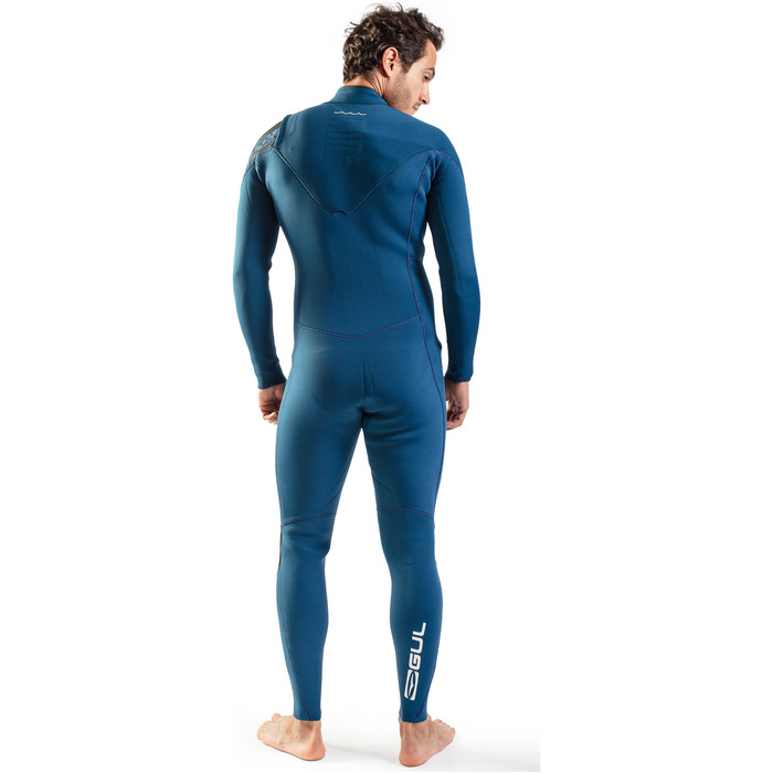 2024 Gul Mens Response Echo 3/2mm Chest Zip Wetsuit RE1327-C1 - Navy / Nucamo